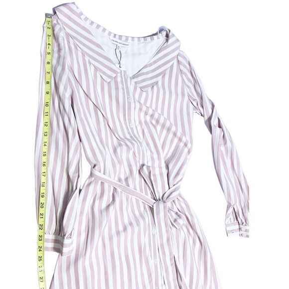 Cupcakes and Cashmere Women's Daylily Yarn Dyed Rayon Stripe Shirt Dress Size XS - Picture 11 of 16